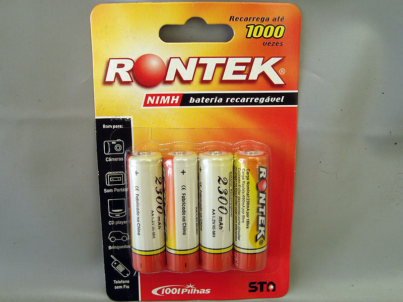 BATERIA RECARREGAVEL 1,2V 2300mah NiMh AA BLISTER PCTE.: C/ 4