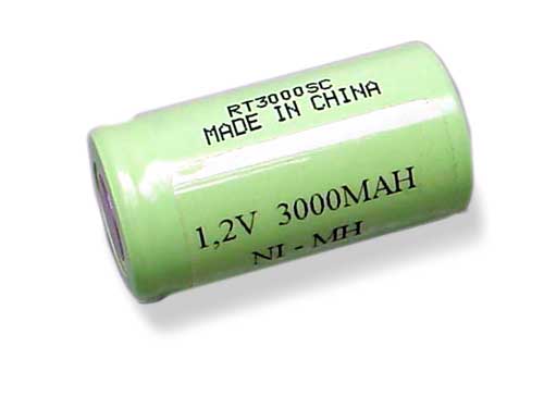 BATERIA RECARREGÁVEL 1,2V 3000mah SUB C NiMh S/TOP P/ AQUECEDOR DE VELA #001212