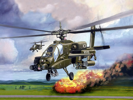 HELICÓPTERO APACHE  AH-64   MINI KIT ESC.: 1/200