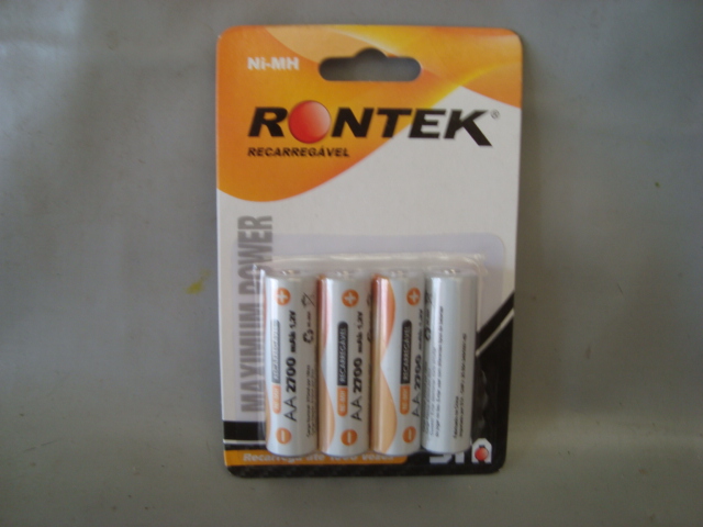 BATERIA RECARREGAVEL 1,2V 2700mah NiMh AA BLISTER PCTE.: C/ 4