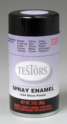 TINTA TESTORS SPRAY ESMALTE SINTETICO ENAMEL PURPLE ROXO CLARO LATA C/ 85g