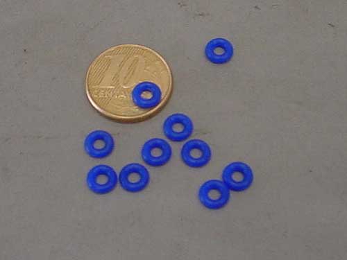 O RING P/AMORTECEDOR AZUL CARRO RC 2.8X6.6mm T.TIGER EB-4 EB-4 PCTE.: C/10