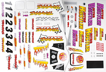 ADESIVO P/ CARRO RC 1/10 TRAXXAS NITRO RUSTLER DECALS (NR)