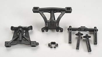 MONTANTE DE BOLHA DIANTEIRO E TRASEIRO P/ CARRO TRAXXAS REVO BODY MOUNTS