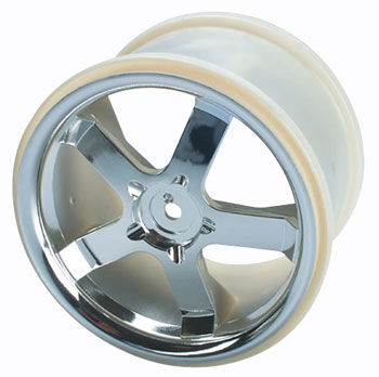 RODA CARRO RC BIG FOOT HURRICANE 3.8pol. CHROME P/ REVO S-MAXX e TM PCTE. C/ 2