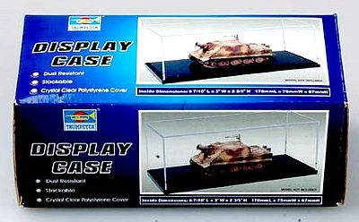 ESTOJO DE ACRÍLICO DISPLAY CASE P/ CARRO ESC.: 1/43 MILITARIA 1/72 170X76X64mm