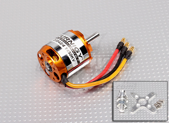 MOTOR ELÉTRICO BRUSHLESS 1450KV OUTRUNNER C/MONTANTE E EIXO 5mm