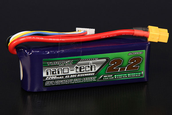 BATERIA RECARREGAVEL LIPO 4S 14.8V 2200MAH 45/90C 