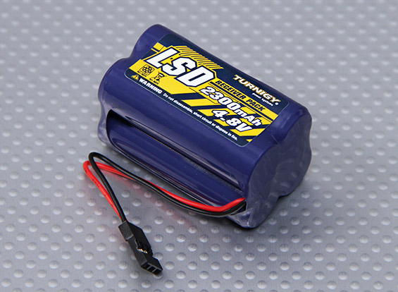 BATERIA RECARREGAVEL 4,8V 2300mAh NIMH P/ RECEPTORES PLUG FUTABA LSD TORRE