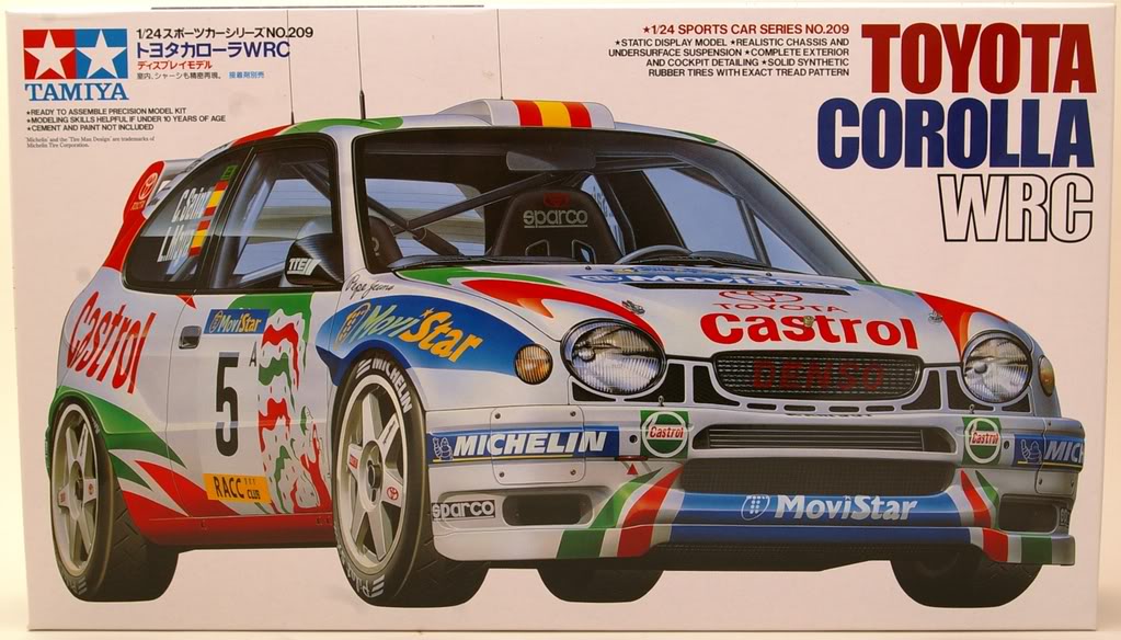 CARRO TOYOTA COROLLA WRC MINIATURA ESC.: 1/24