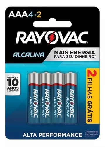 PILHA ALCALINA AAA (PALITO) 1.5v BLISTER C/6 UNIDADES PACOTE ECONÔMICO