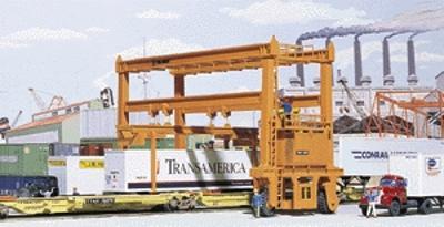 PONTE ROLANTE FERROVIÁRIA CONTAINER CRANE KIT ESC.: HO ESC.: 1/87