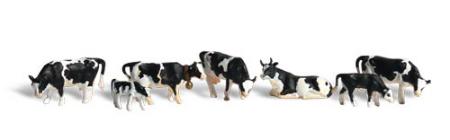 VACAS BOIS E BEZERROS 7 FIGURAS MINIATURAS ESC.: HO ESC.: 1/87